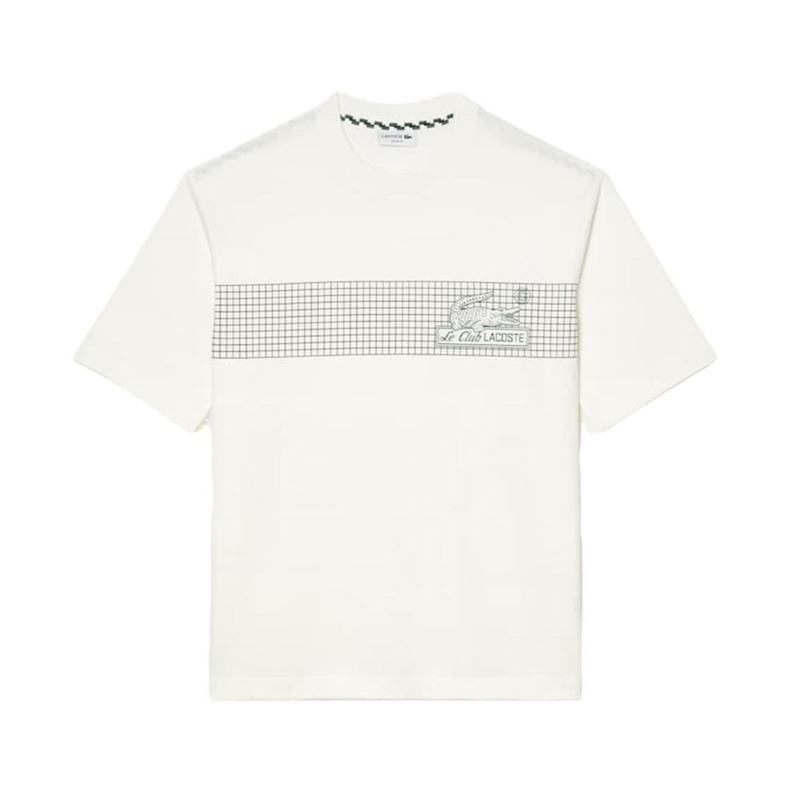 라코스테 네오 헤리티지 네트 프린트 티셔츠 화이트(Lacoste Neo Heritage Net Print T-Shirt White) - 1