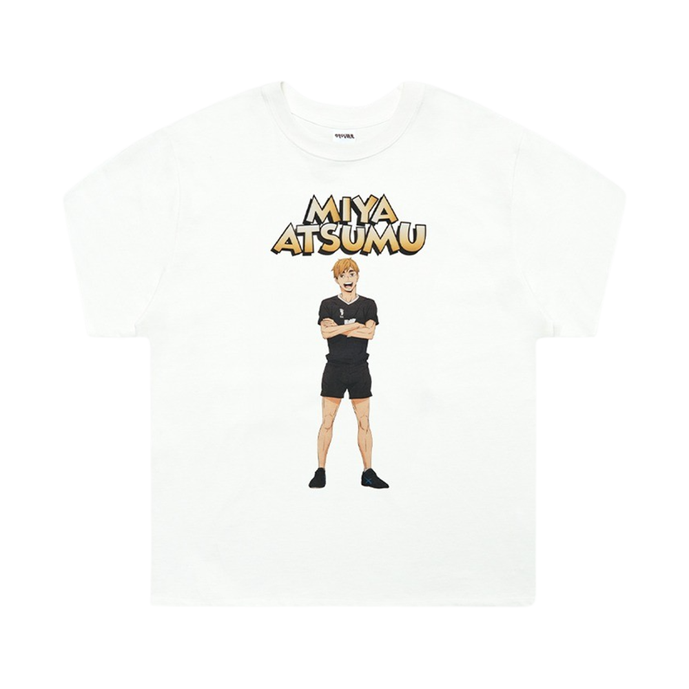 이어스트 x 하이큐!! 스탠딩 티셔츠 화이트 아츠무(EERST x HAIKYU!! Standing HF T-shirt White Atsumu)