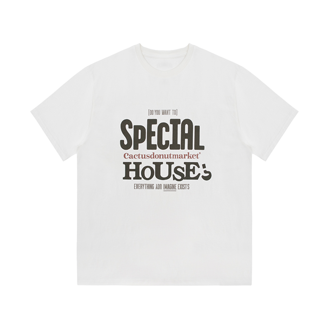 캑터스도넛마켓 스페셜 하우스 티셔츠 화이트