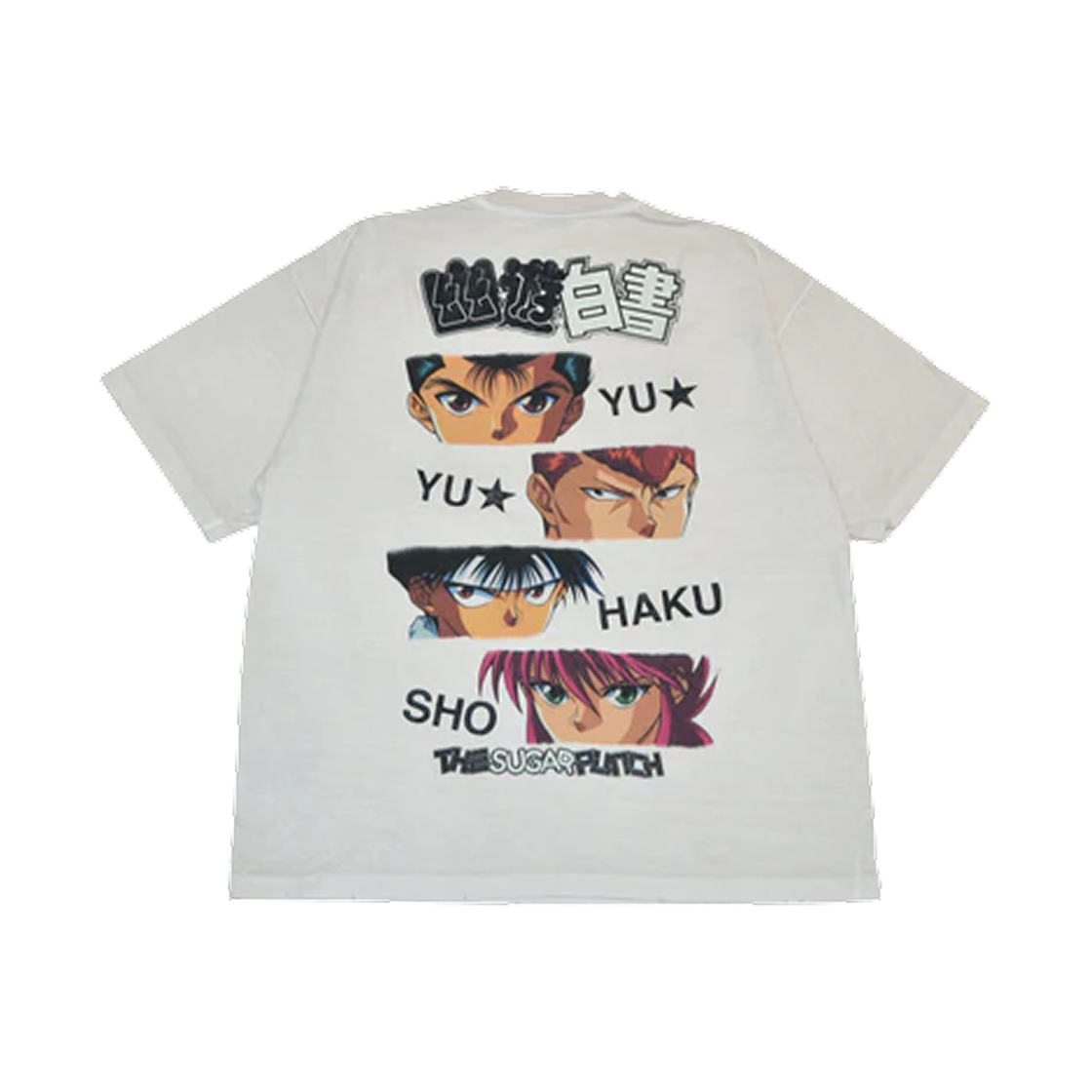 TYUM24AM007 Sugar Punch Yuyouhakusho S/S T-Shirt Yusuke Kuwabara Hiei Kurama White