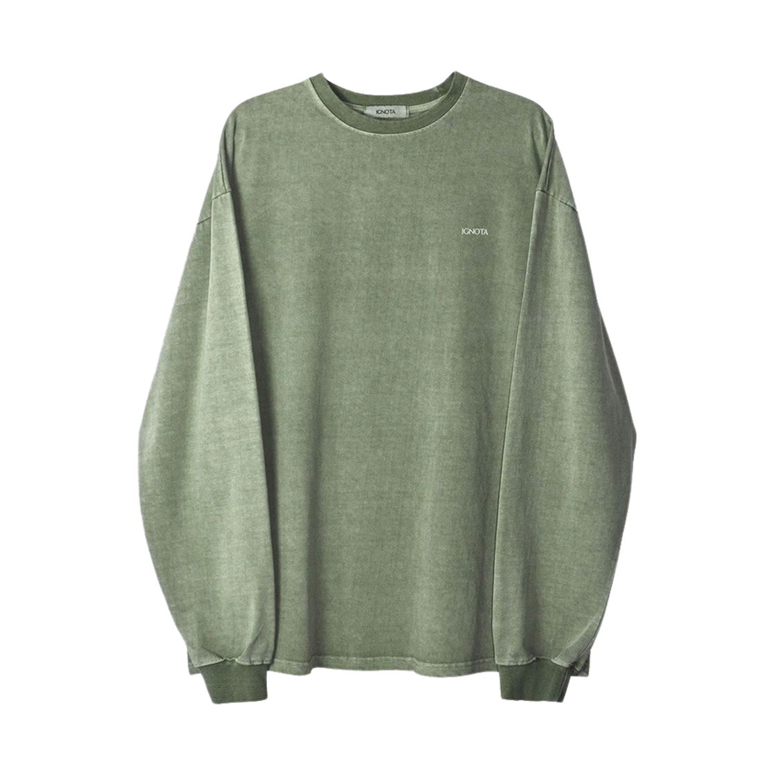 이그노타 코어:6 타입.2 콜럼 롱 슬리브 티셔츠 모스 그린(Ignota Core:6 Type.2 Column Long Sleeve T-Shirt Moss Green) - 1