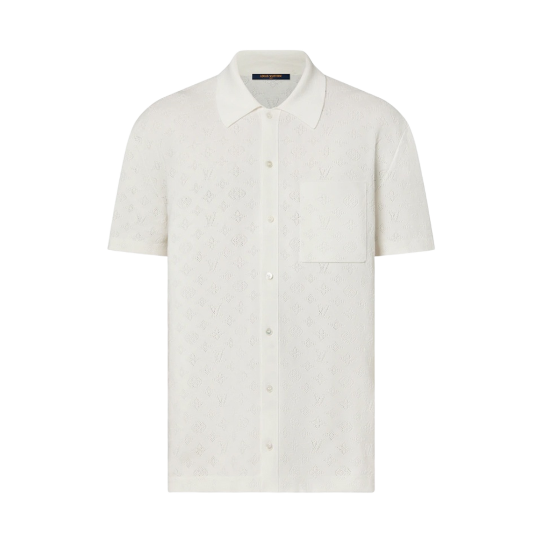 루이비통 모노그램 포인텔 코튼 숏슬리브 셔츠 화이트