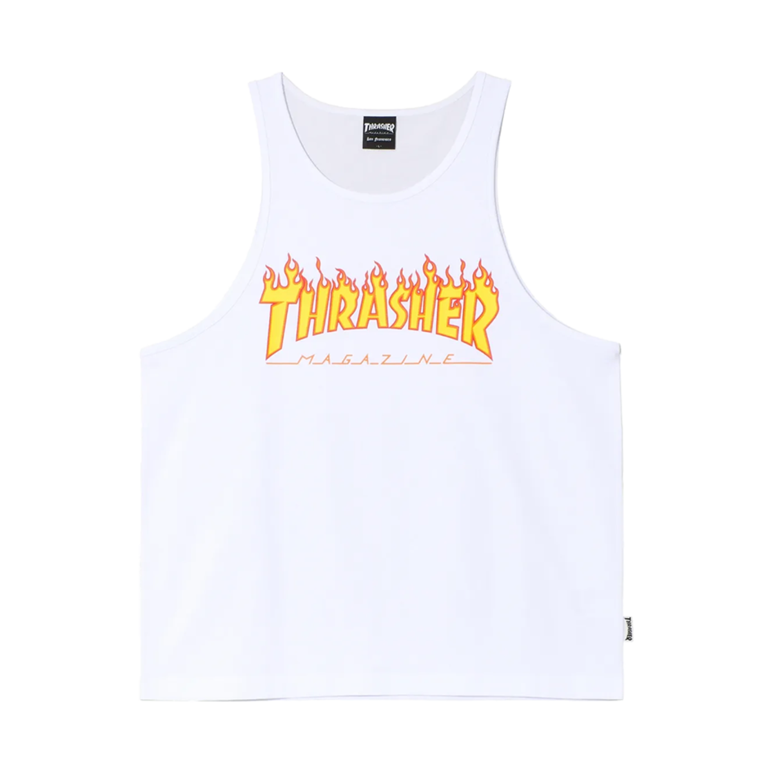 트레셔 플레임 슬리브리스 화이트