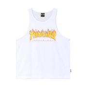 THRASHER Flame Sleeveless White