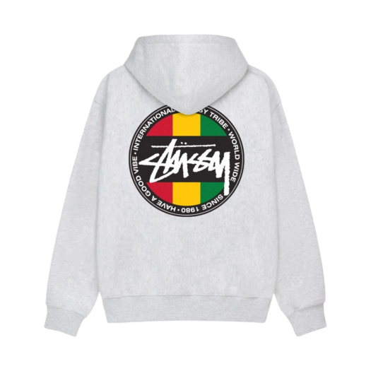 Stussy Classic Dot Zip Hoodie Ash Heather