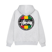 Stussy Classic Dot Zip Hoodie Ash Heather