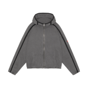 Cav Empt Overdye Taped Light Zip Hoody Charcoal - 24FW