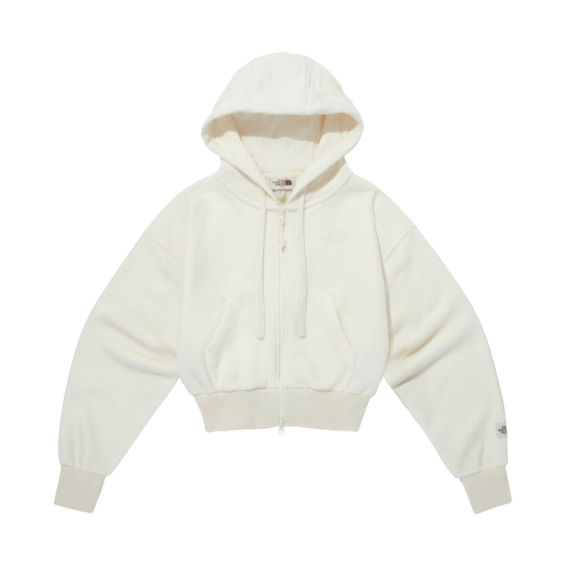 NJ5JQ31K (W) The North Face White Label Terry Hood Zip Up Cream