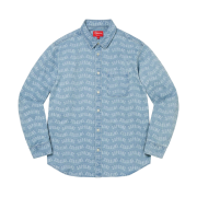 Supreme Arc Jacquard Denim Shirt Blue - 22SS