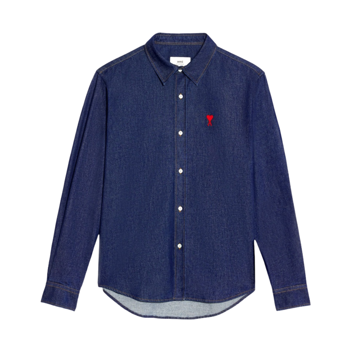 아미 스몰 하트 로고 데님 셔츠 인디고(AMI de Coeur Denim Shirt Indigo) - 1