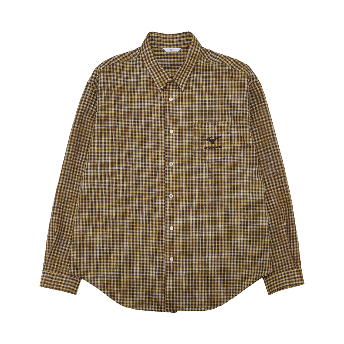 에스티유 X 미즈노 체크 셔츠 옐로우