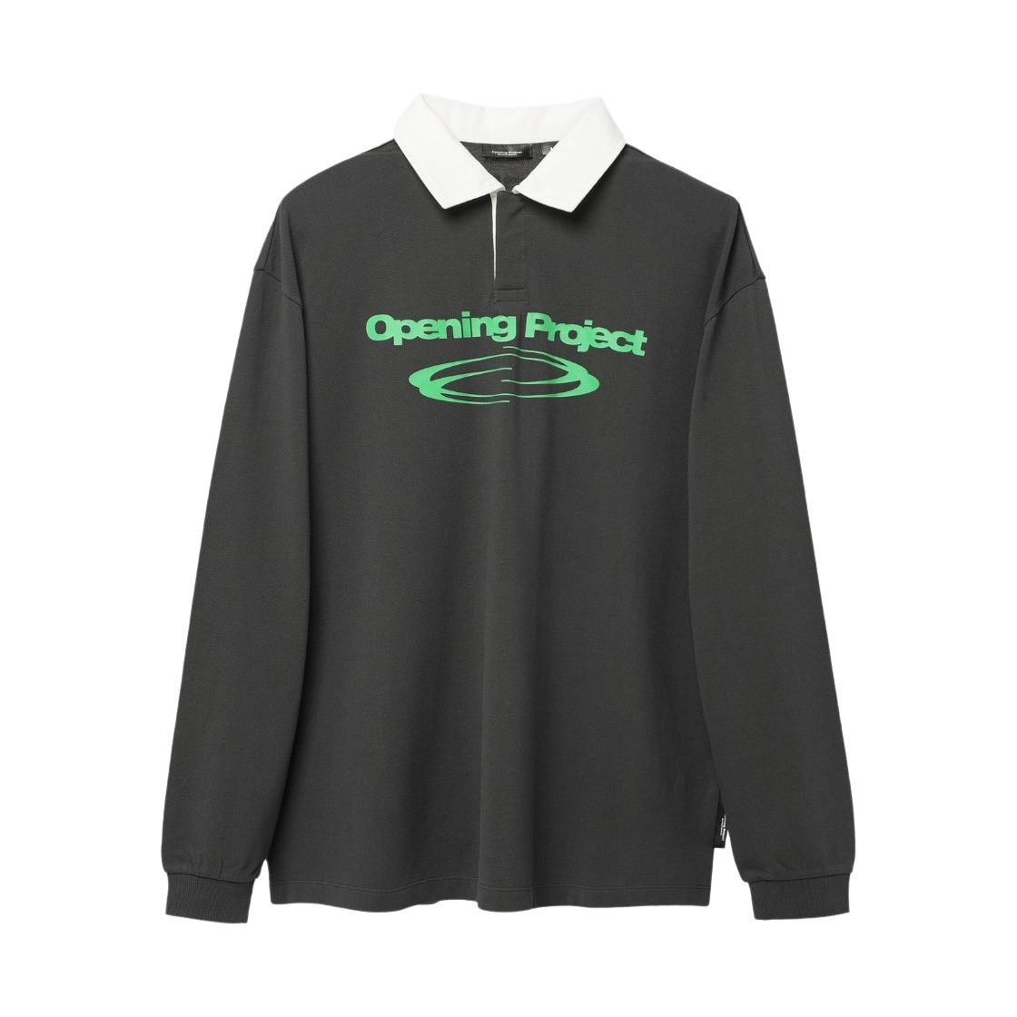 오프닝프로젝트 아이덴티티 피케 칼라 티셔츠 차콜