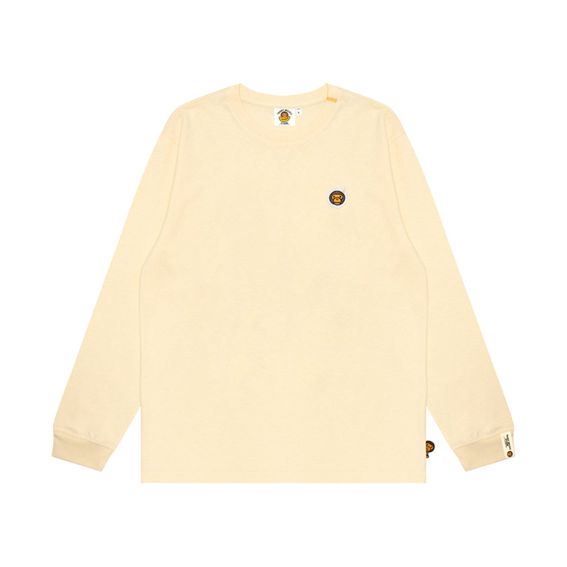 - (W) BAPE Baby Milo L/S T-Shirt Ivory