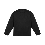 AA Curved Garment Dyeing Long Sleeve Black