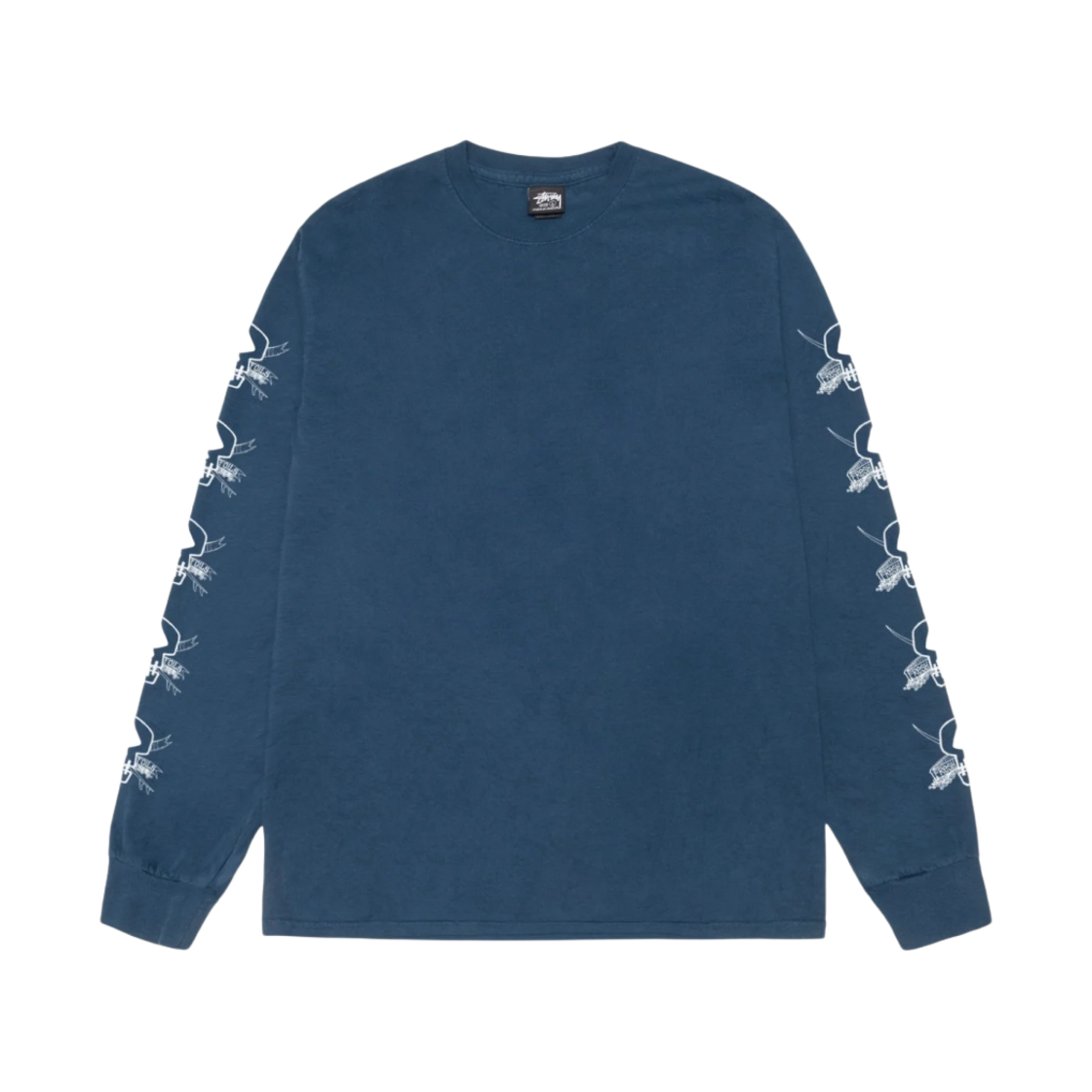 1995040 Stussy Foils Pigment Dyed LS T-Shirt Navy