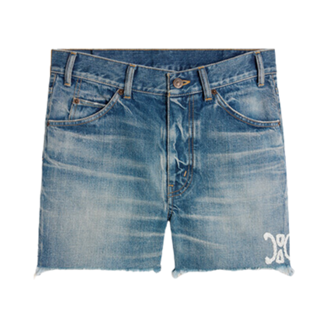 (W) 셀린느 일렉트릭 스카이 워시 데님 스케이트 쇼츠 일렉트릭 스카이((W) Celine Skate Shorts In Electric Sky Wash Denim Electric Sky) - 1