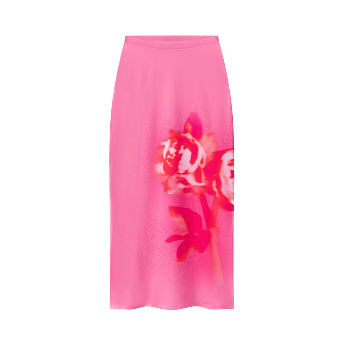 (W) 카이 x 이오네스 스무스 스트레치 미디 스커트 핑크 피오니((W) Khy x Ioannes Smooth Stretch Midi Skirt Pink Peony)