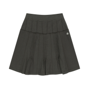 COYSEIO Flower Pintuck Skirt Charcoal