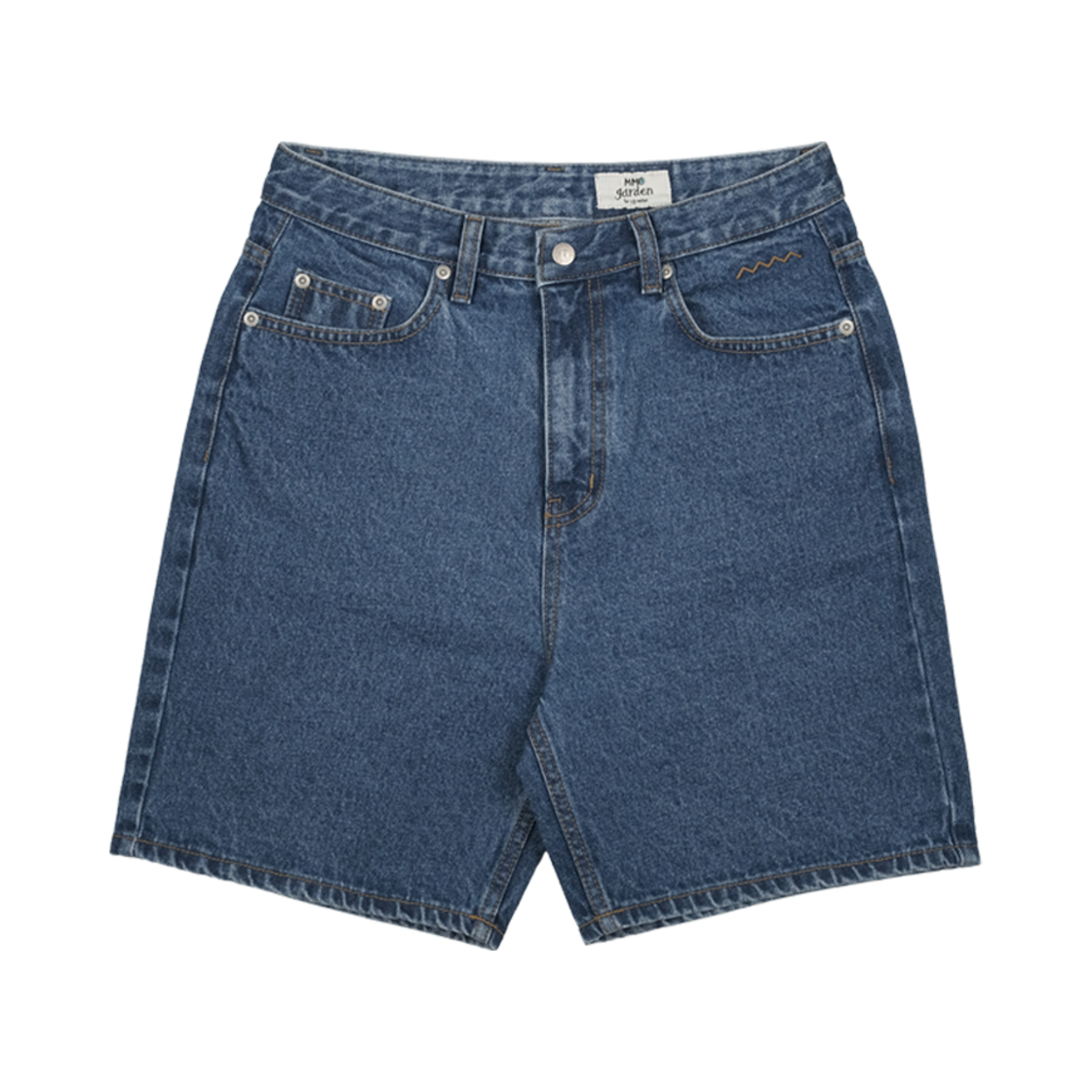 A-020 mmogarden W mmo Original Half Denim Washed Blue