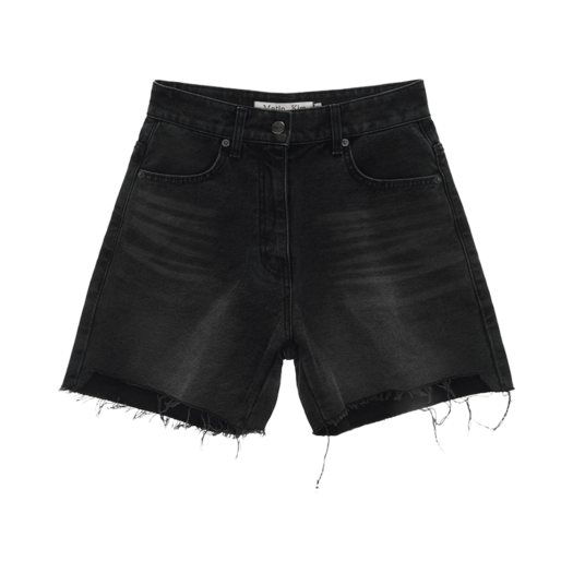 ショートパンツ [MATINKIM]cut out point denim shorts in sky MATIN KIM CUT LINE POINT DENIM SHORTS IN BLUE – SeoulSeoul