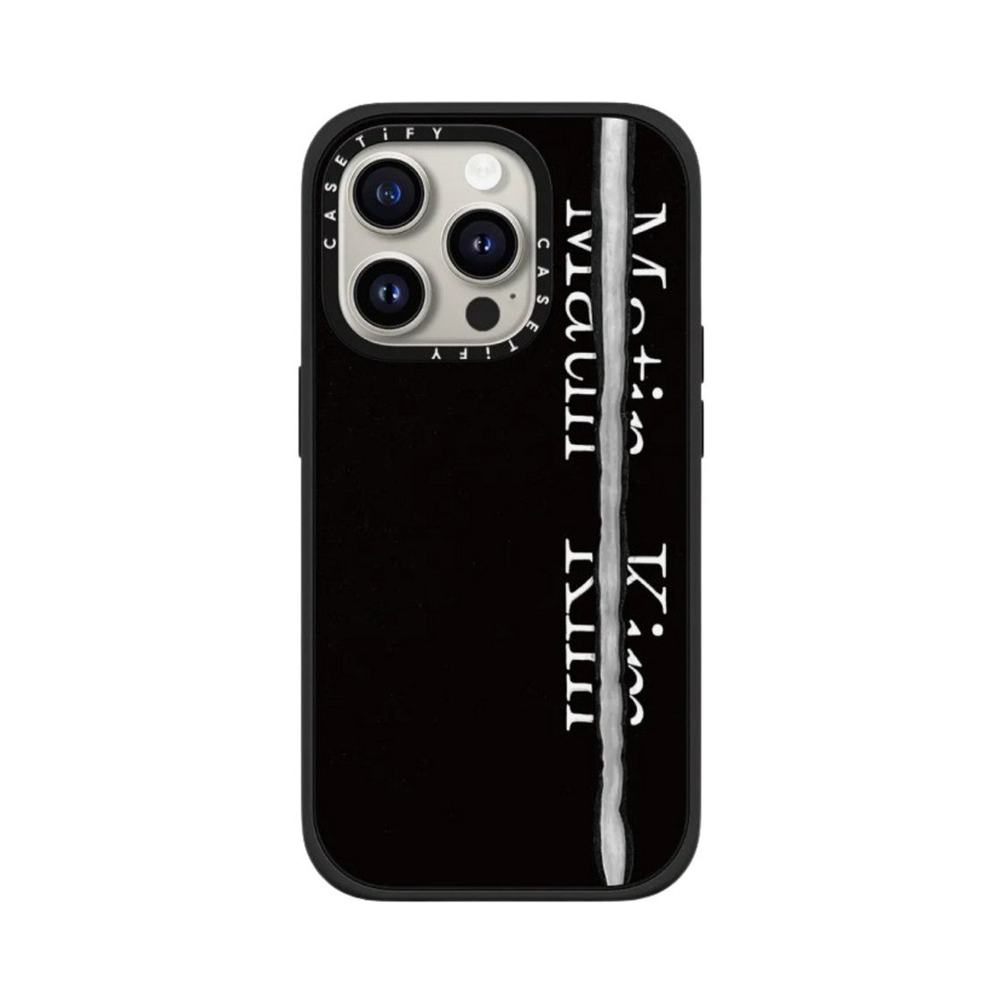 케이스티파이 x 마뗑킴 아이폰 블랙 로고 임팩트 케이스 매트 블랙(Casetify x Matin Kim iPhone Black Logo Impact Case Matte Black)
