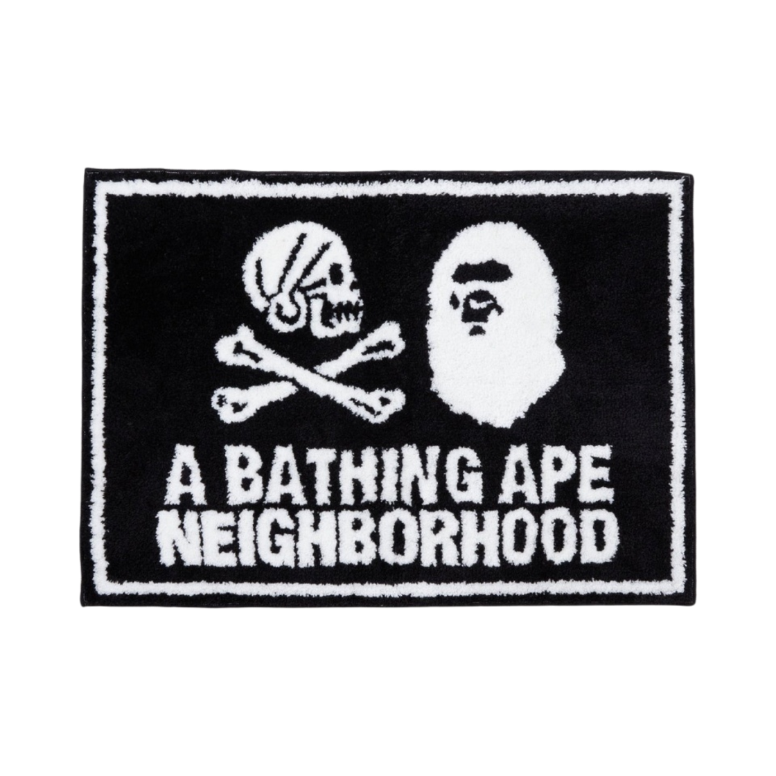 222NOAPN-AC02S BAPE x Neighborhood Rug Mat Black