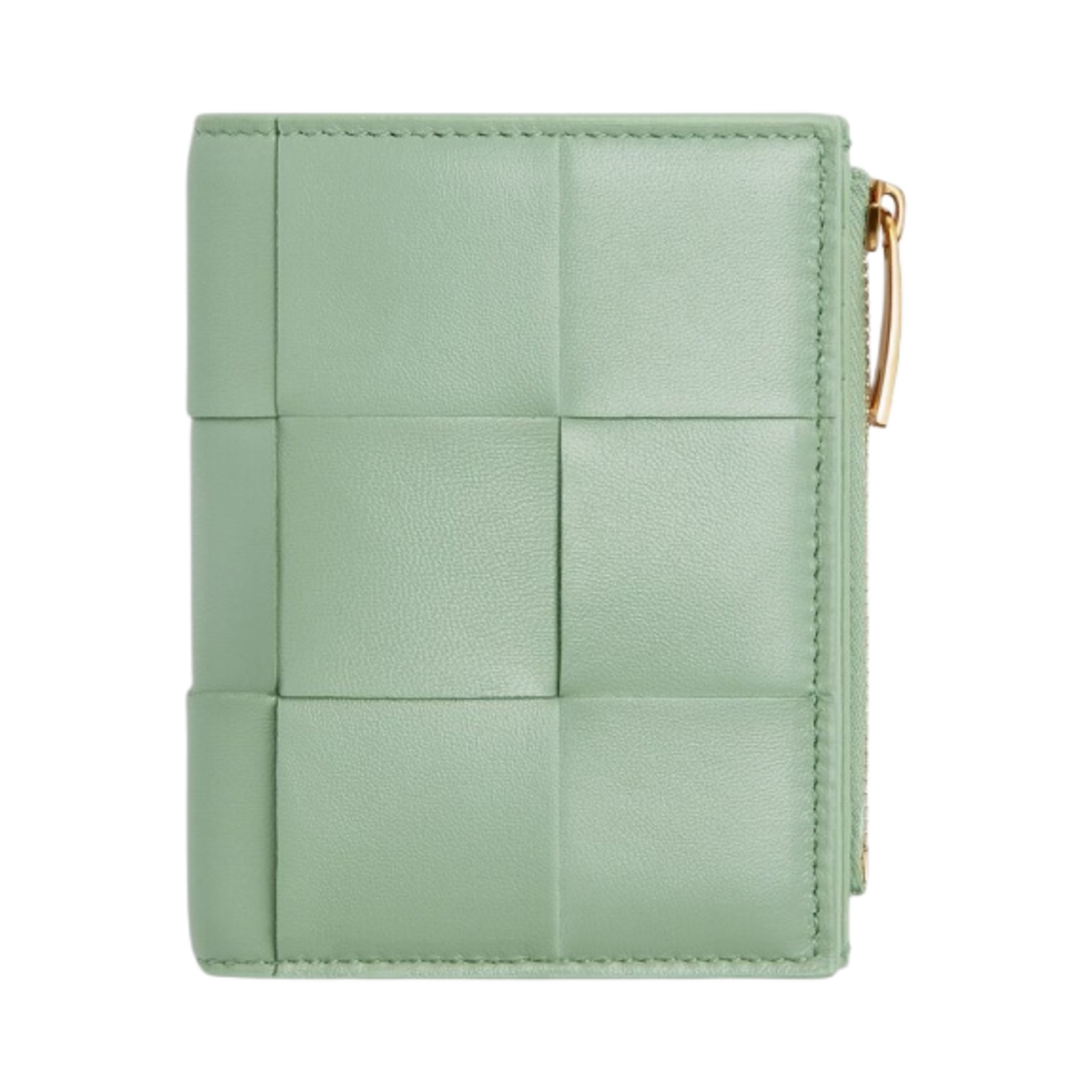 보테가 베네타 스몰 지퍼 반지갑 뉴 세이지(Bottega Veneta Small Bi-Fold Zip Wallet New Sage) - 1