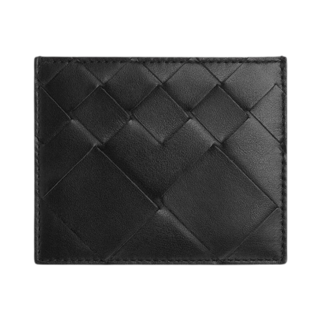 보테가 베네타 인트레치아토 크레딧 카드 케이스 블랙(Bottega Veneta Intrecciato Credit Card Case Black)