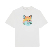 Maison Kitsune Vibrant Fox Head Easy T-Shirt White