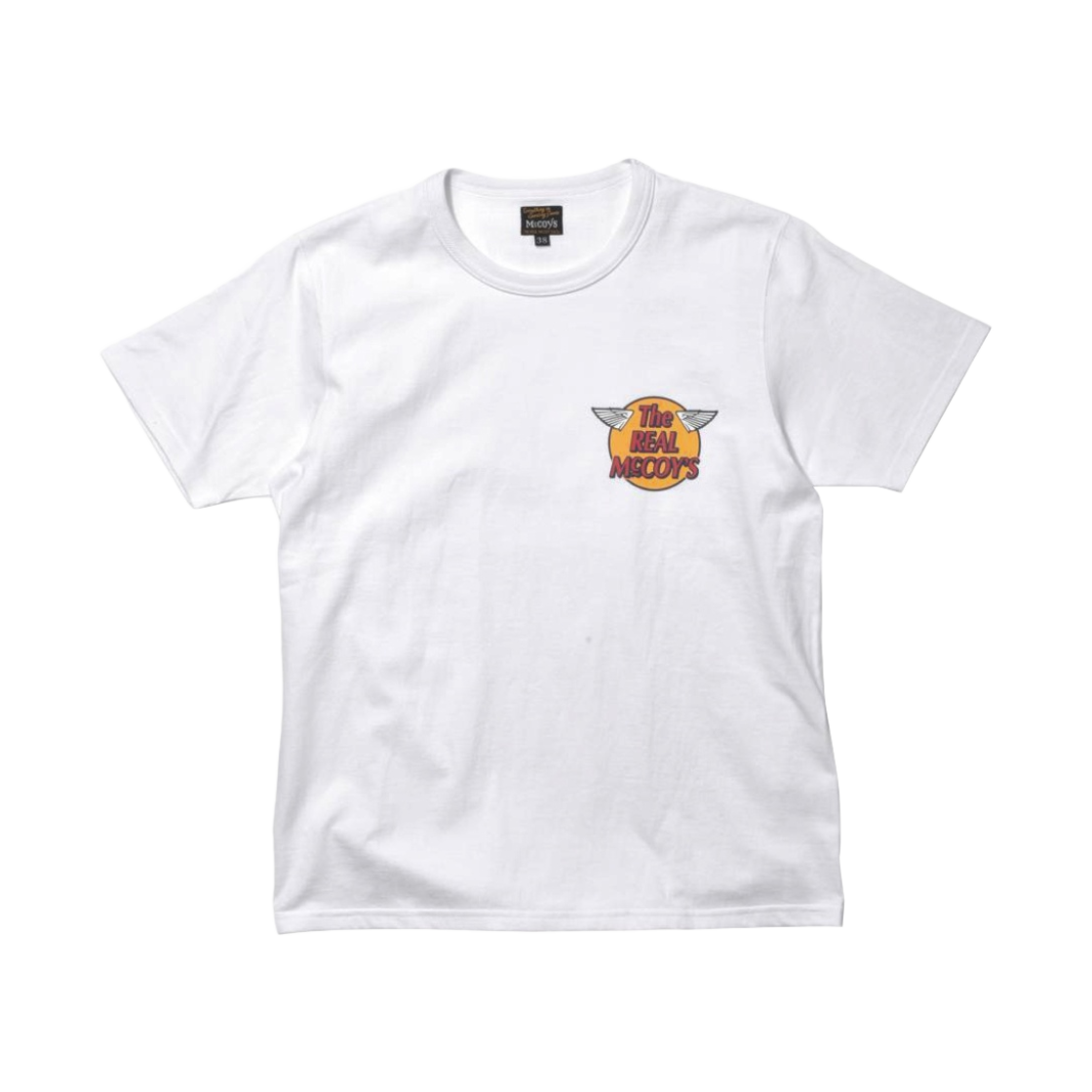 MC20001-010/MC24004-010 The Real McCoy's Logo Short Sleeve T-Shirt White