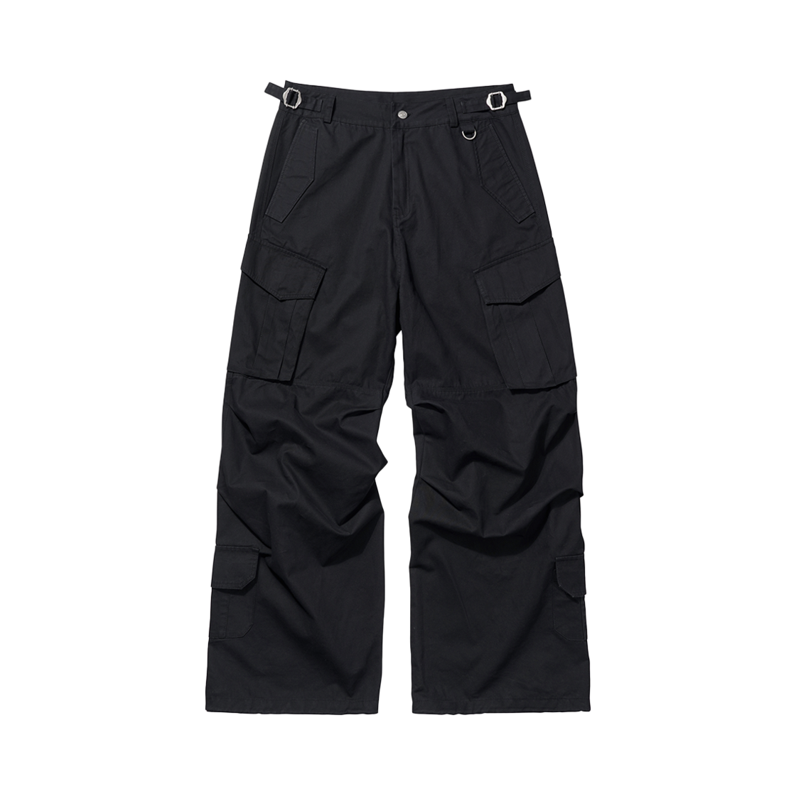 TP0064 Flavorism VTG Washed Cargo Pants Black