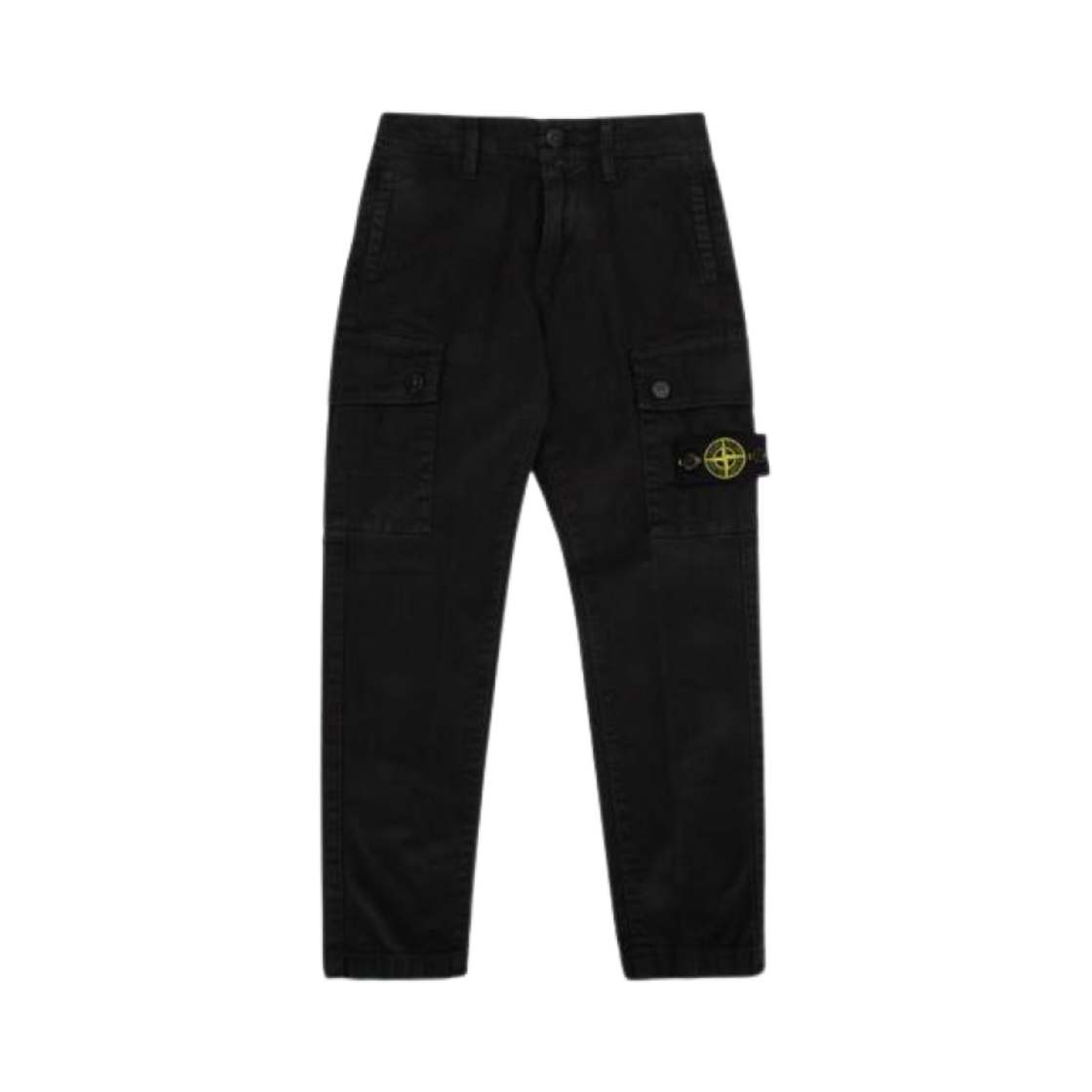 811630115-V0129 (Kids) Stone Island 30115 Old Effect Garment Dyed Stretch Broken Twill Cargo Pants Black - 24FW