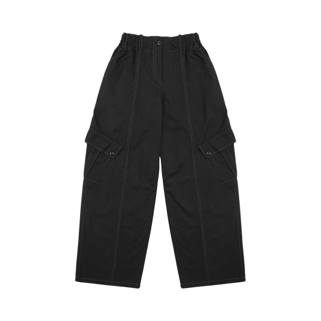 슬로우가먼츠 더블 포켓 카고 팬츠 블랙
