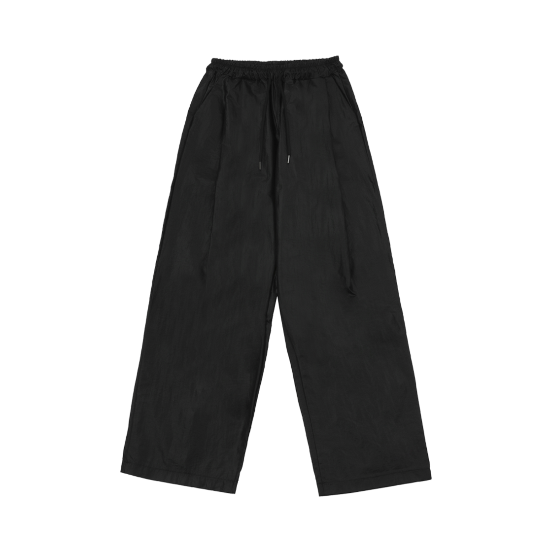 SLO15PT22507BK SLOW RECORD HOUSE Nylon One-Tuck Pants Coated Black