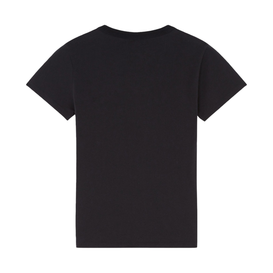 (W) 메종 키츠네 핸드라이팅 클래식 티셔츠 블랙((W) Maison Kitsune Handwriting Classic T-Shirt Black) - 2