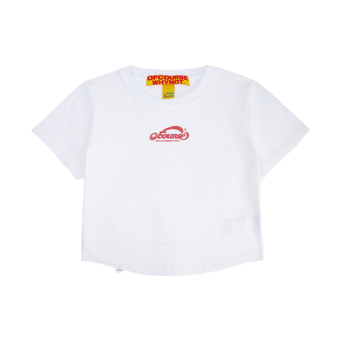 OW42TRF11 ofcoursewhynot Your Standard Cropped Top White