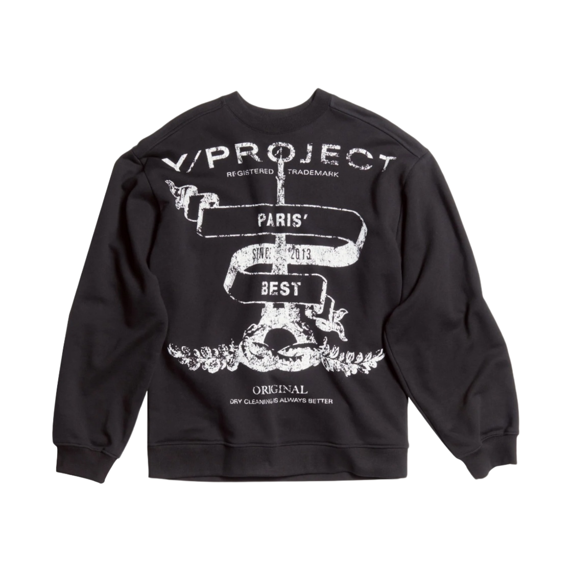 와이프로젝트 파리 베스트 스웨트셔츠 블랙 - 23SS(Y/Project Paris Best Sweatshirt Black - 23SS)