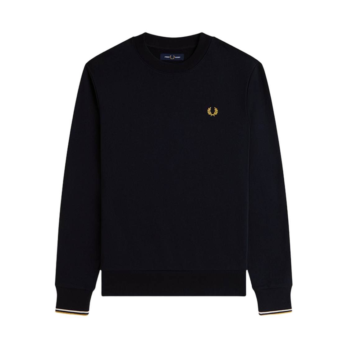 AFPM2517535-W53 Fred Perry Crew Neck Sweatshirt Navy/Ecru/Honeycomb
