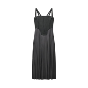 (W) Zara ZW Pleated Bustier Dress Grey