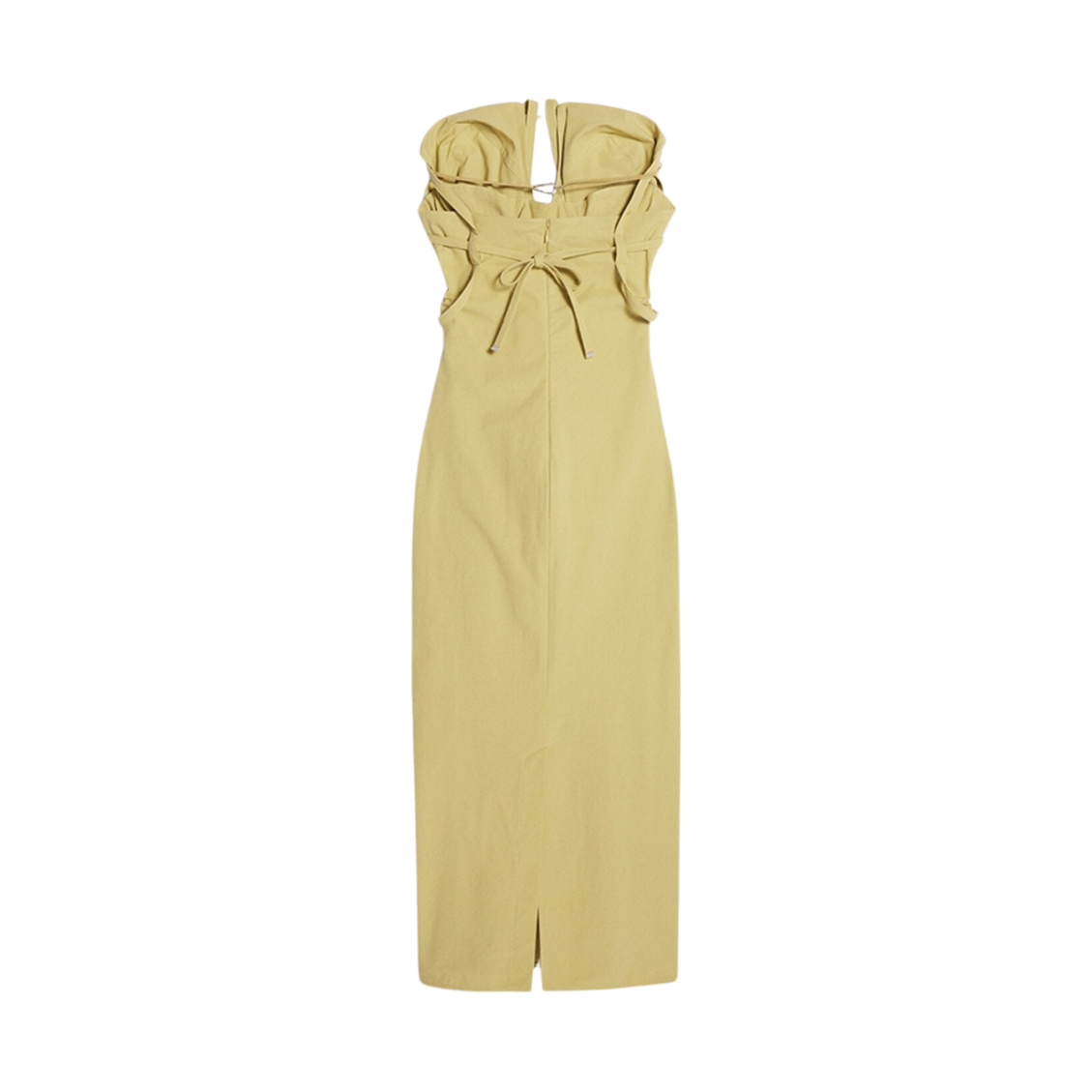 (W) 자크뮈스 라 로브 비키니 디컨스트럭티드 스트랩리스 드레스 라이트 카키((W) Jacquemus La Robe Bikini Deconstructed Strapless Dress Light Khaki) - 2