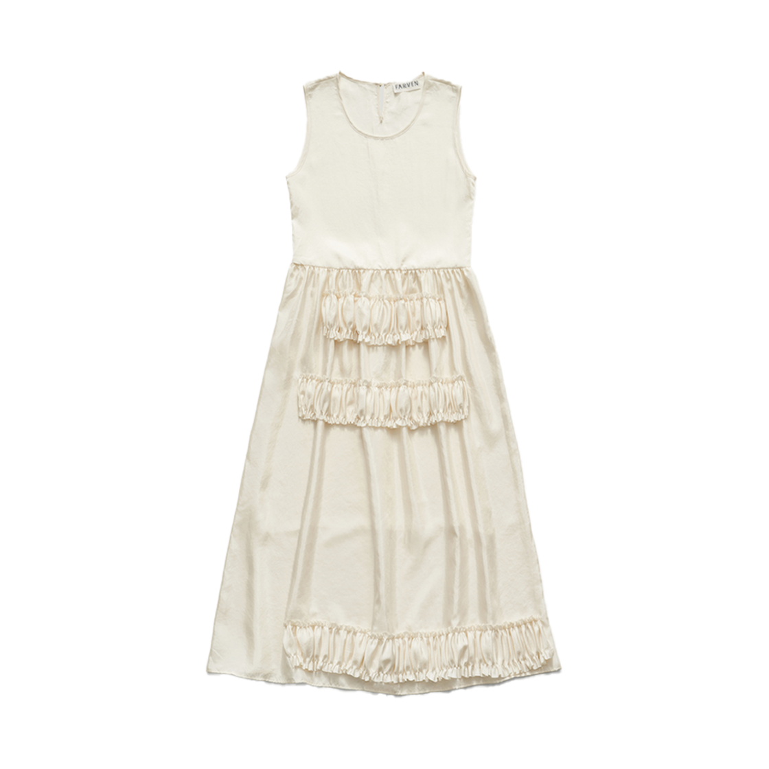 파르벵 헤이즐 러플 드레스 크림 아이보리(FARVEN Hazel Ruffle Dress Cream Ivory)