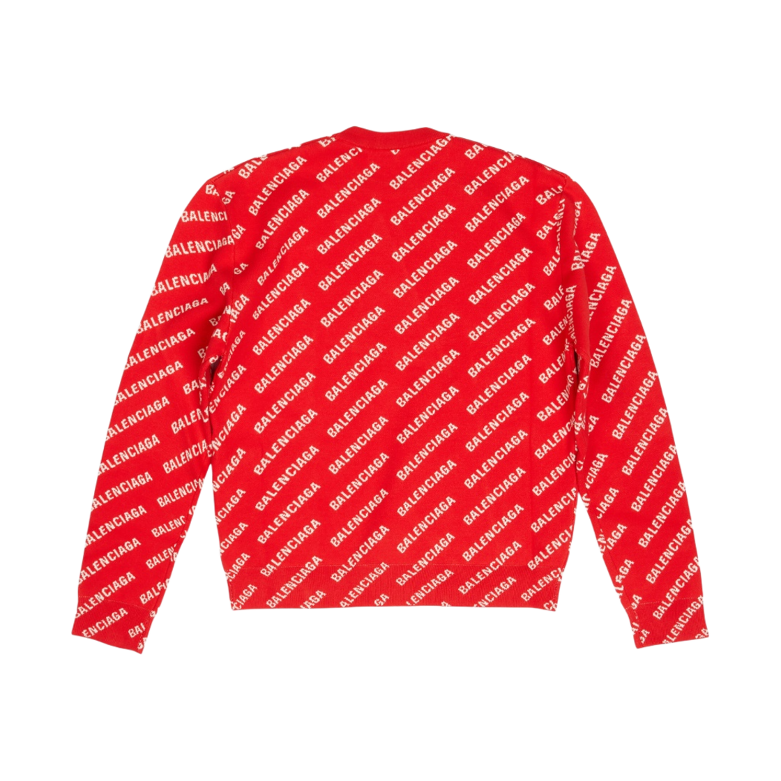 (W) 발렌시아가 미니 올오버 로고 스웨터 레드((W) Balenciaga Mini Allover Logo Sweater Red) - 2