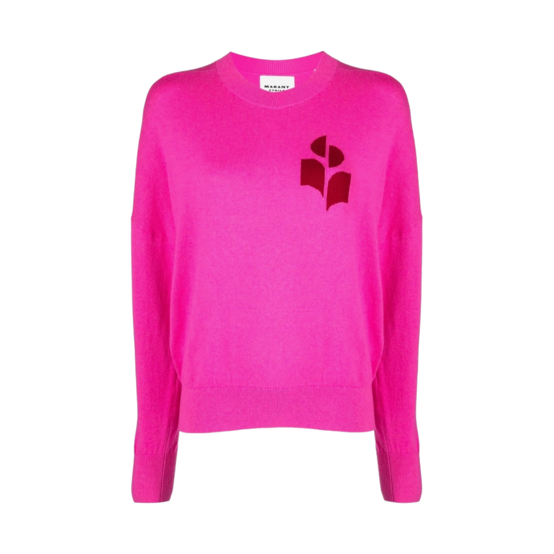 (W) 이자벨 마랑 마리산 코튼 스웨터 네온 핑크 - 23SS((W) Isabel Marant Marisans Cotton Sweater Neon Pink - 23SS) - 1