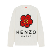 Kenzo Boke Flower Merino Wool Jumper Off White