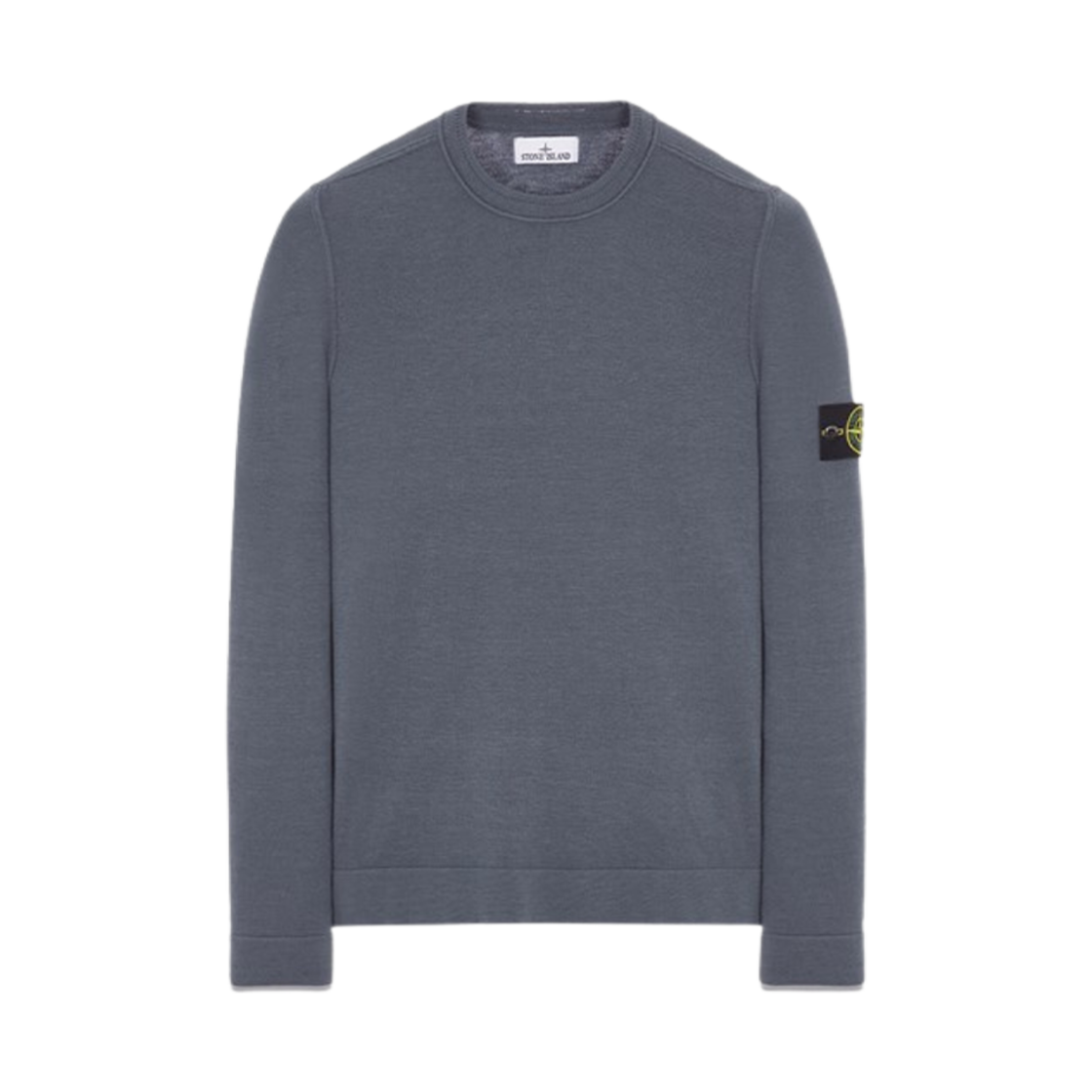 7915526A1-V0062 Stone Island 526A1 Stocking Stitch Stretch Wool Crewneck Knit Lead - 23FW