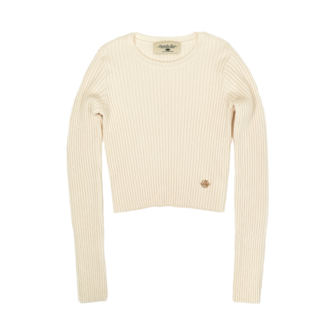 D2401T02 December Ten Soft Crop Knit Ivory