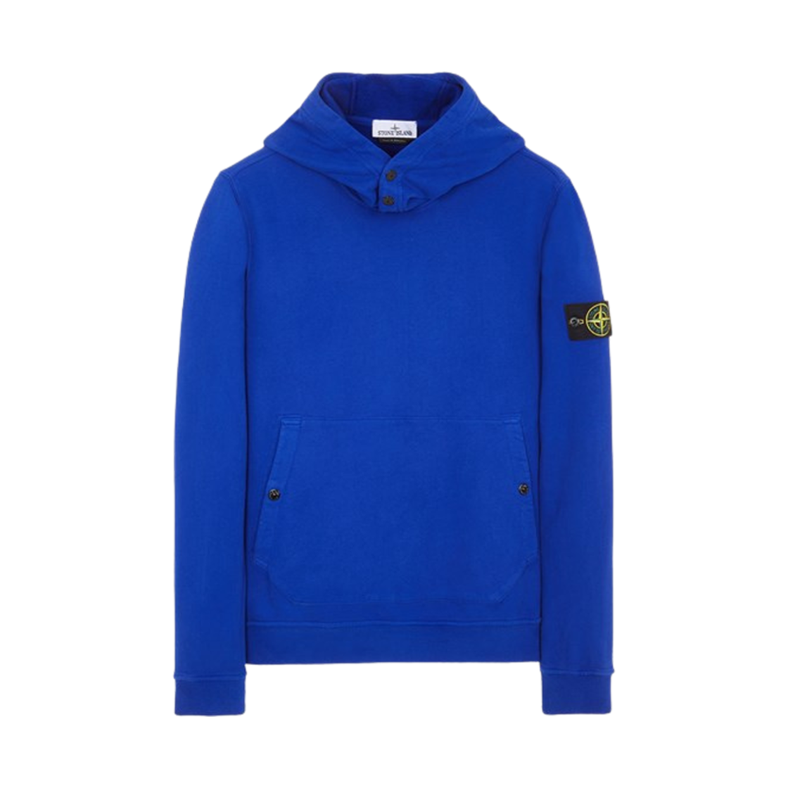 791561720-V0022 Stone Island 61720 Brushed Cotton Fleece Garment Dyed Crewneck Hooded Sweatshirt Ultramarine Blue - 23FW
