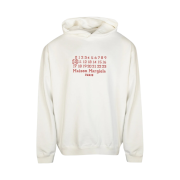 Maison Margiela Embroidered Numbers Logo Hoodie White