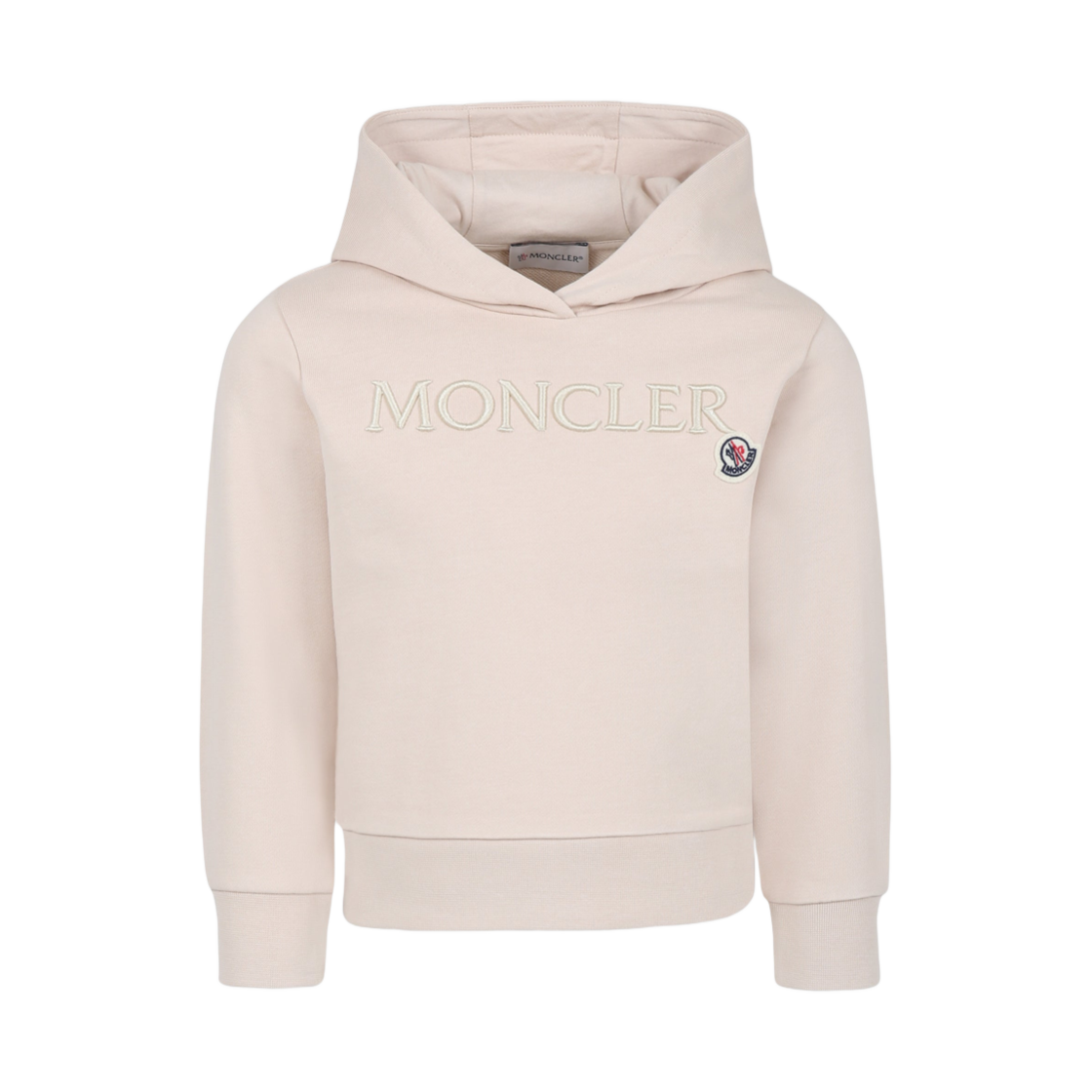 (키즈) 몽클레르 후드 스웨트셔츠 라이트 핑크 - 25SS((Kids) Moncler Hooded Sweatshirt Light Pink - 25SS) - 1