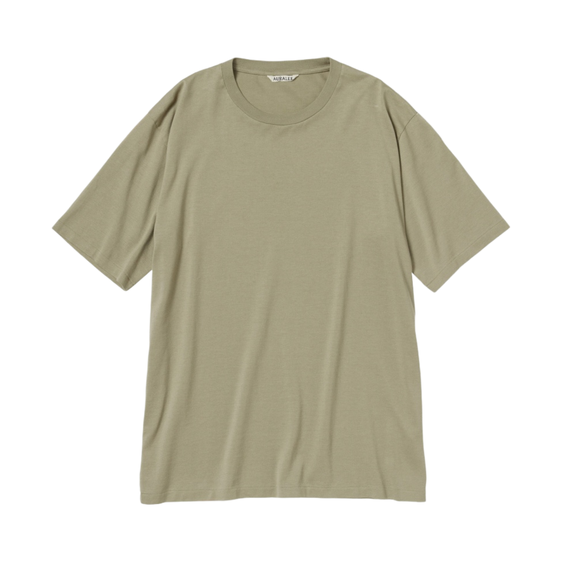 오라리 러스터 플레이팅 티셔츠 카키 그레이(Auralee Luster Plaiting T-Shirt Khaki Grey) - 1